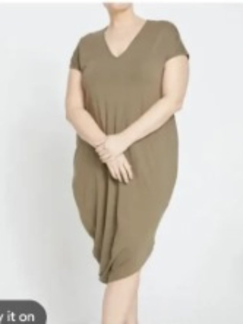 NWT Universal Standard Iconic Geneva V-Neck Elm Green Dress Women's Size 4XS